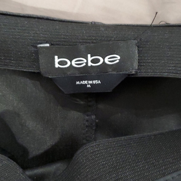 BEBE Faux Leather skirt w lace - Size M - Picture 5 of 6